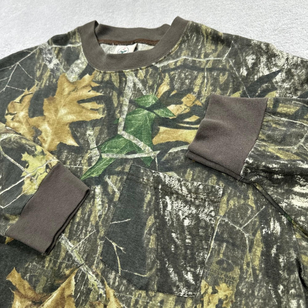 Vintage RedHead Long Sleeve Shirt Mens XL Brown Mossy Oak Break-Up Camo Hunting